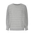 thumbnail image 4 of Black路Friday路Deals Idoravan Sweaters for Women Fall Women's Autumn/Winter Off Shoulder Pullover Knitted Loose Round Neck Sweater, 4 of 8