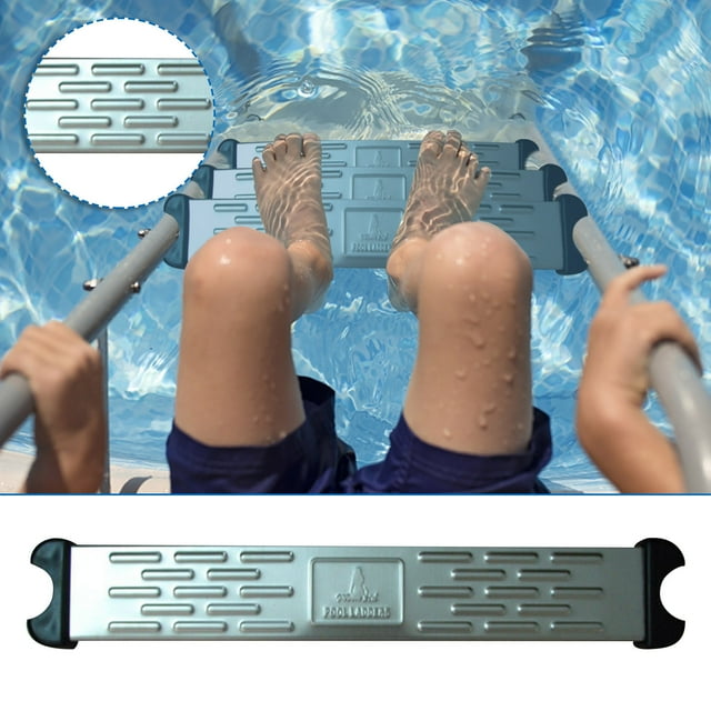Aursykel Stainless Steel Anti Swimming Pool Ladder Replacement Steps Pedal Accessories Long Lasting and Easy to Install Suit Standard 1.9 Inch Poles Safe and Design