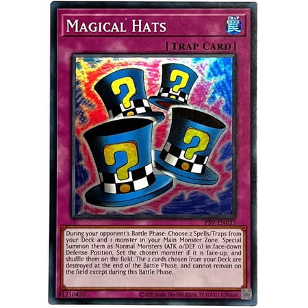 YuGiOh Pharaoh's Servant 25th Anniversary Super Rare Magical Hats PSV-EN033