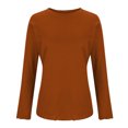 thumbnail image 5 of hotojiny Long Sleeve Tops for Women Fall Casual Crew Neck Pullover Shirts Basic Knit Tunic Tops Lightweight Base Layer, 5 of 7