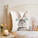 thumbnail image 1 of Funda de almohada de lino, almohada de Pascua con estampados de conejos y huevos de Pascua, fundas de almohada decorativas, fundas de cojín para sofá, sofá, decoración de Pascua para el hogar, juegos, 1 of 6