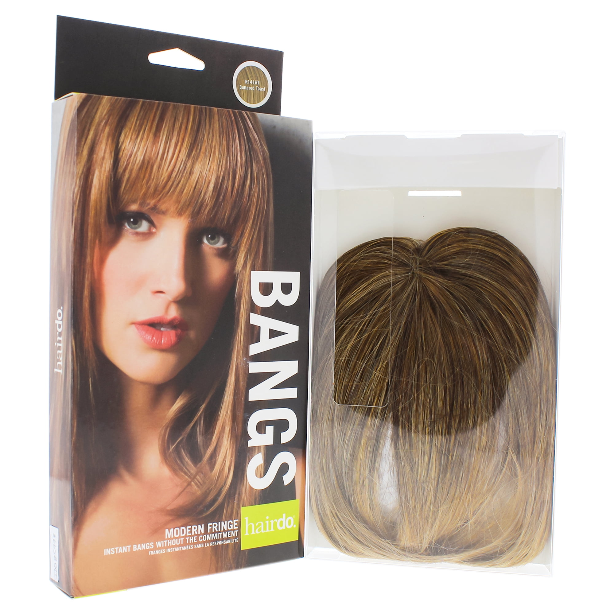 Modern Fringe Clip In Bang R1416T Buttered Toast by Hairdo for Women