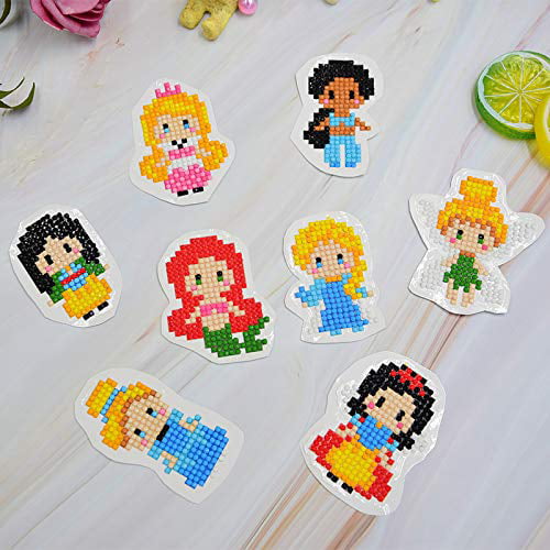 DIY 5D Diamond Painting Stickers Childrens Educational Toys Refrigerator Stickers Girl Parent-Child Toys.5D Diamond Painted Set Childrens Craft Set