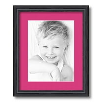 ArtToFrames 13x16 Matted Picture Frame with 9x12 Single Mat Photo Opening Framed in 1.25 Black Stain on Solid Red Oak and 2 Tulip Mat (FWM-4083-13x16)