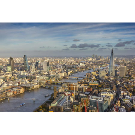 Aerial View from Helicopter, the Shard, London, England Print Wall Art By Jon (Best Hexacopter For Aerial Photography)