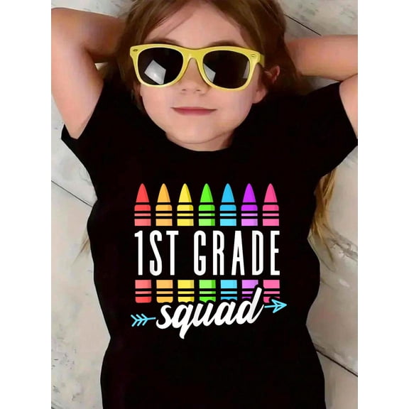 1st Grade Squad Back to School First Grade Teacher Boy Girl Kids T-Shirt
