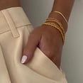 thumbnail image 5 of PULABO Bracelets For Women ,  Jewelry Sets For Women Trendy Thin Dainty Stackable Cuban Link Paperclip Chain Bracelet Pack Fashion Accessories Gifts For Womens Maximalist Jewelry, 5 of 10