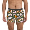 thumbnail image 2 of Goofa Roosters and Chicks Printed Men's Boxer Briefs Underwear, Moisture-Wicking Underwear, Trunk,Soft and Breathable Cotton Underwear-Small, 2 of 9