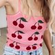 thumbnail image 2 of Camiseta sin mangas corta con tirantes para mujer, Top sin mangas con estampado de frutas a la moda para citas, fiesta y playa, 2 of 8