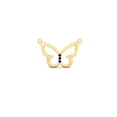 thumbnail image 5 of Pure Elegance Minimalist Butterfly Outline Blue Sapphire Gemstones 925 Sterling Silver 14K Rose Gold Over Pendant Necklace Gift For Women, 5 of 6