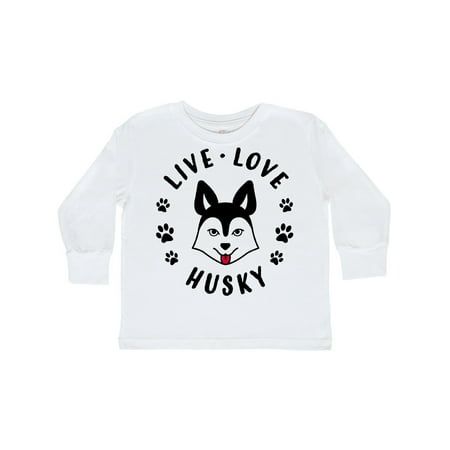 

Inktastic Live Love Husky Gift Toddler Boy or Toddler Girl Long Sleeve T-Shirt