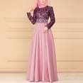 thumbnail image 2 of Robe Musulmane pour Femmes Kaftan Arabe Jilbab Abaya Islamique Robe Maxi en Dentelle, 2 of 3