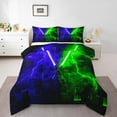 thumbnail image 2 of Erosebridal Ensemble de Douillette Simple Gaming Lightsaber, Douillette en Duvet Néon Foudre, Déco Moderne et Tendance, Réversible, 2 of 8