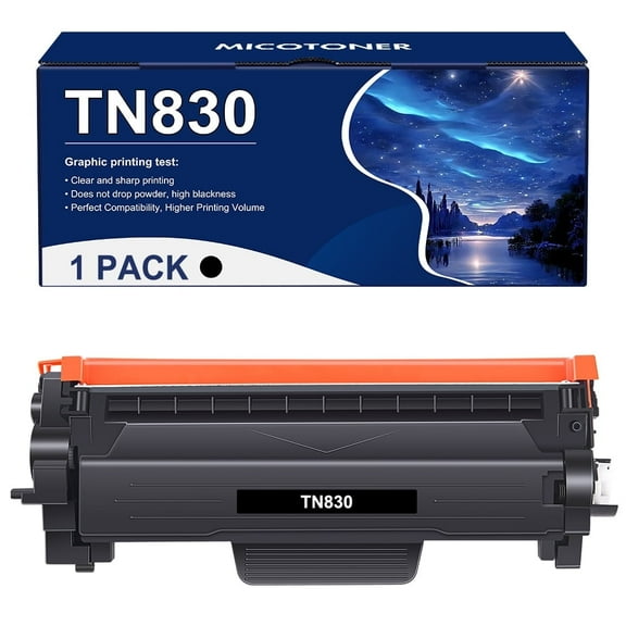 TN-830 𝗧𝗡𝟴𝟯𝟬 Toner Cartridge Compatible for Brother TN830 TN-830 TN830XL to use with HL-L2460DW DCP-L2640DW HL-L2405W HL-L2400D HL-L2480DW MFC-L2820DW MFC-L2820DWXL Printer (Black, 1-Pack)