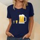 thumbnail image 2 of Blusa de mujer Oktoberfest Camiseta de cuello redondo Estampado de verano Jersey de manga corta Camiseta de mujer para hombre Tops Camisa Pompotops hfajkhk136116, 2 of 5