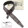thumbnail image 1 of Walker & Williams LIE-14 “Weathered” Dark Brown Padded Guitar Strap with Koi Fish Tooling, 1 of 4