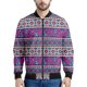 thumbnail image 3 of Chaqueta bomber con estampado 3D de flores rosas para hombre, sudadera con gráfico floral para primavera y otoño, tops para mujer, abrigo de manga larga con cremallera para calle, 3 of 5