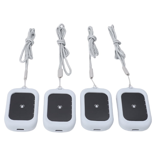 Customer Wireless Calling System, Durable 800M Long Range 3 Prompt Mode Restaurant Pager System 433.92MHz Waterproofing for Coffee Shop Gray