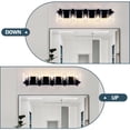 thumbnail image 3 of 5-Light Black Bathroom Vanity Light, Modern Vanity Lighting Fixture for Bathroom, 31" Matte Light Fixture, Wall Sconces with Clear Glass Shade, Black Bathroom Wall Light Over Mirror, 3 of 7