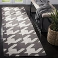thumbnail image 3 of SAFAVIEH Dhurrie Tara Geometric Tessellation Wool Area Rug, Grey/Ivory, 6' x 9', 3 of 3