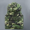 thumbnail image 4 of Zimjoy Green Puffer Vest Men Windproof Thick Big and Tall Winter Vest Thermal Detachable Hooded Puffy Vests Casual Light Zip Up Mens Puffer Jacket with Pockets, Camouflage Green M, 4 of 5
