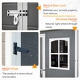 thumbnail image 6 of LZBEITEM 5x3 ft Resin Outdoor Storage Shed with Floor, Garden Plastic Tool Shed with Window and Lockable Door, Colorfast, for Garden Backyard, Gray, 6 of 12