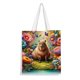 thumbnail image 1 of Capybara Bolso de tela con estampado de lienzo para mujer, bolsa de compras reutilizable y estética, con cremallera interior, regalo para mujer,40*45cm., 1 of 6