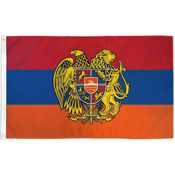 Armenian Coat of Arms Flag 3x5 Country Banner Armenia National Crest Eagle 100D