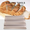 thumbnail image 3 of Bread Pan, Non-Stick 3 Slots Carbon Steel Baguette Pan, For Home Restaurant, 3 of 8