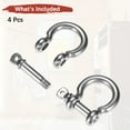 thumbnail image 4 of Uxcell 4PCS M8 304 Grillete de Anclaje con Pasador de Tornillo 400KG Cadenas de Camping/Cuerda de Alambre al Aire Libre, 4 of 7