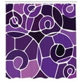 thumbnail image 3 of Ambesonne Modern Shower Curtain, Purple Shaded Spirals, 69"Wx84"L, Multicolor, 3 of 3