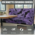 thumbnail image 6 of FOR U DESIGNS Bat Spider Web Purple Pattern 3 Pcs RV Dinette Cushion Covers Breathable Camper Cushion Slipcover with Pillowcase, Stretch 2 Seat Sofa Chair Cover Camper Seat Covers Halloween Decor, 6 of 8