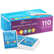FUTURE DIAGNOSTICS USA Care Touch Hand Sanitizing Wipes | 110 Individually Wrapped Antiseptic Wipes | for Home, Travel, and Office Use