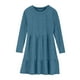 thumbnail image 5 of Odeerbi Niñas de Manga Larga Vestido de Punto de Canalé Niños Color Sólido Cuello Redondo Vestido de Princesa Con Bolsillo, 5 of 9