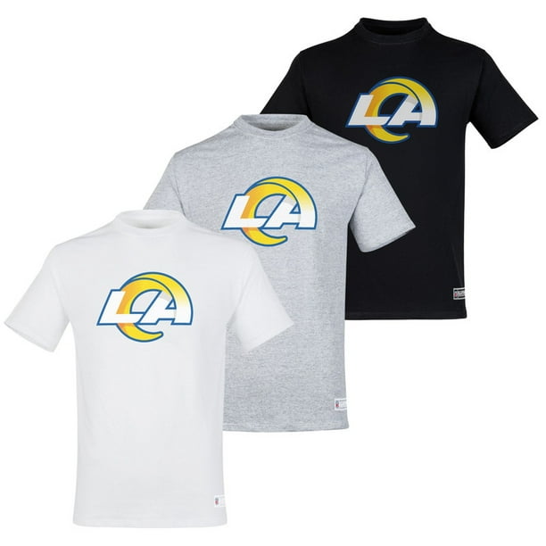 NFL Paquete de 3 Playeras Los Angeles Rams para Hombre, Talla Mediana