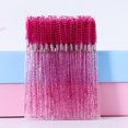 thumbnail image 2 of Assorted Color Disposable Eyelash Brushes with Crystal Rod Mascara Wands Eye Lash Eyebrow Applicator Makeup Beauty Tool New, 2 of 7