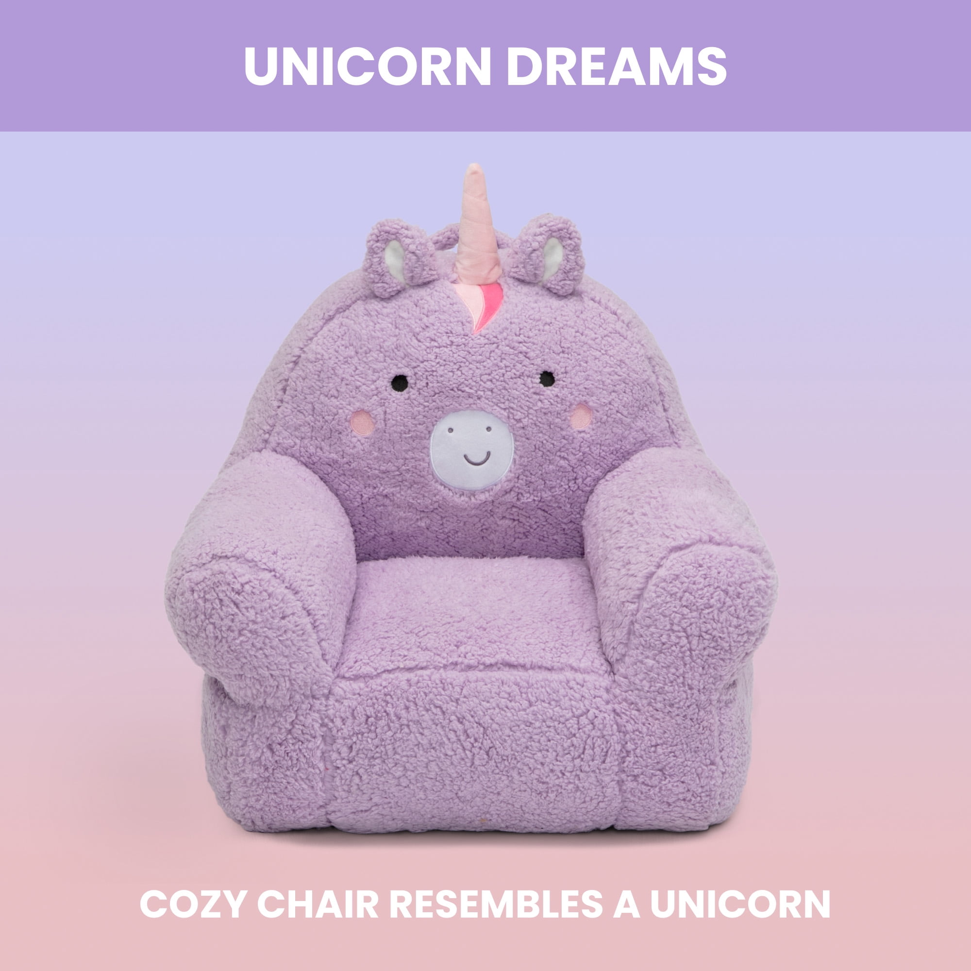 Delta Children Unicorn Cozee Buddy Chair, Purple