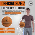 thumbnail image 6 of WAWAWEWA The Official Silent Basketball Size 7 (29.5\") – Indoor Basketball for Quiet Dribbling – Grooved Airless Indoor Training PU Foam Basket Ball – Real Feel Silent Play for All Ages, 6 of 6