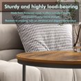 thumbnail image 5 of Peispie 27.6" Round Nesting Coffee Table Set of 2, Modern Stacking End Tables with Sturdy Metal Frame, Faux Marble & Industrial Wood Accent Side Tables for Living Room Bedroom, Dark Brown Black, 5 of 8