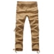 thumbnail image 5 of Pantalones largos para hombre, lisos, multibolsillos, lavados, para exteriores, informales, de algodón puro, 5 of 9