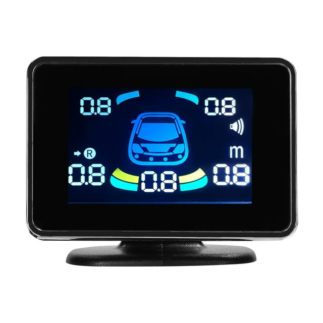 Réversible, Affichage de Distance Lcd Arrière Réglable avec 8 Volumes d'Affichage, Support Sonore pour Voiture