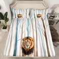 thumbnail image 2 of Erosebridal Lion Printed Queen Sheet Sets, Botanical Tree Bedding, Lightweight, 4-Piece, 2 of 6