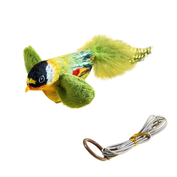 Upgraded Interactive Cat Toy with Simulated Singing Bird & Flapping Motion - Automatic Chirping Sound, Catnip-Infused, Encourages Hunting Instincts, Perfect for Indoor Cats & Birthday Gifts