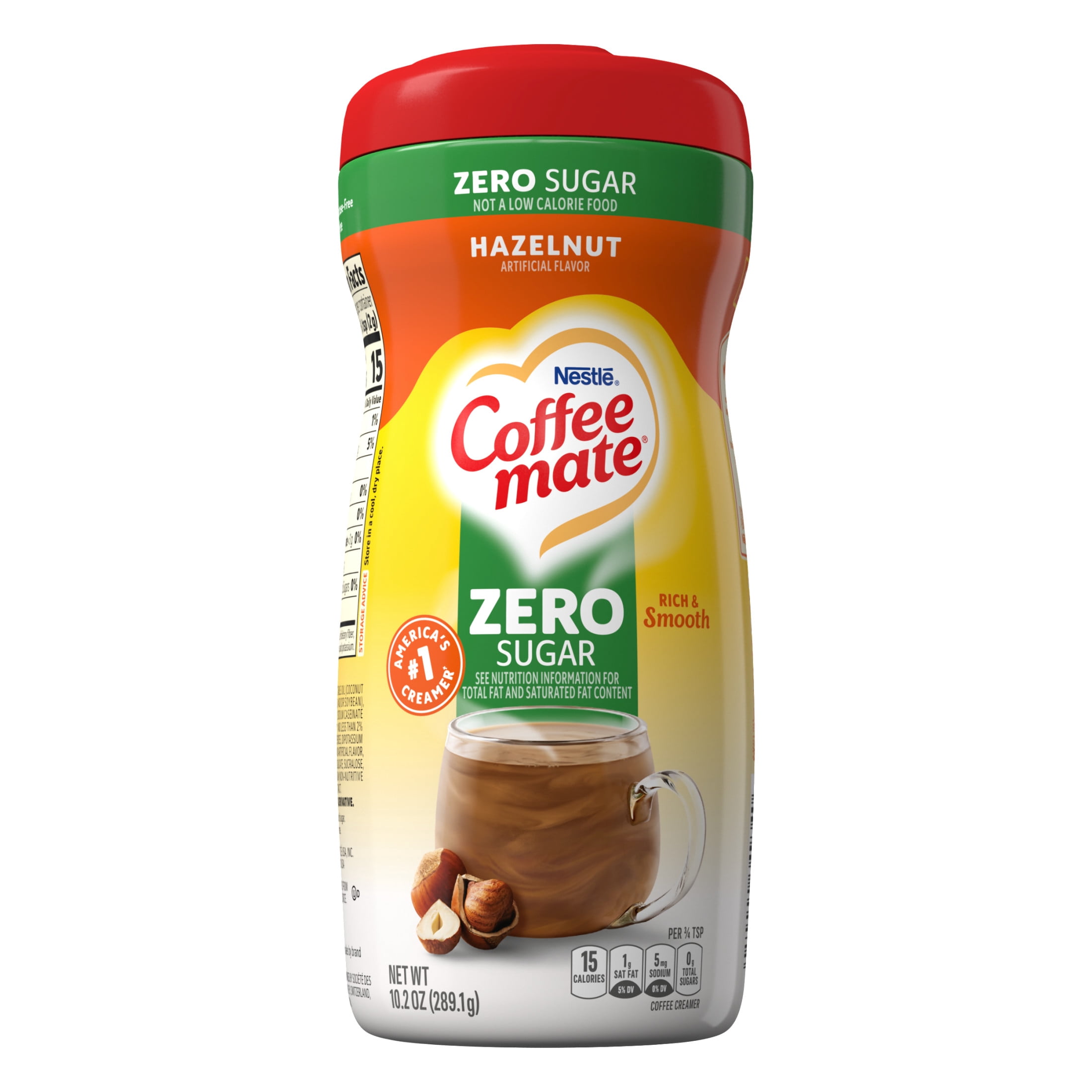 Coffee mate Hazelnut Zero Sugar Powder Coffee Creamer, 10.2 oz