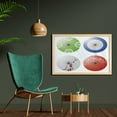 thumbnail image 2 of Japanese Wall Art with Frame, Artisan Japanese Umbrella Design with Cherry Blossom Flowers and Star, Printed Fabric Poster for Bathroom Living Room, 35" x 23", Multicolor, by Ambesonne, 2 of 2