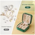 thumbnail image 7 of Casegrace Travel Portable Jewelry Box for Women Girl Velvet Jewellery Gift Case Earrings Ring Necklace Jewelry Storage Organizer, 7 of 7