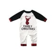 thumbnail image 1 of Seyurigaoka Matching Family Christmas Pajamas, Deer Raglan Tops + Plaid Pants, 1 of 7
