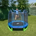 thumbnail image 3 of Sportspower 7' My 1st Trampoline for Kids 3-10 with Safety Enclosure Blue and Green, 3 of 12