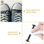 Luxtrada 1Pair Easy No Tie Elastic Shoe Lace Silicone Trainers Shoes Adults Shoelaces (Black)