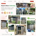 thumbnail image 6 of AECOJOY 14' x 12' Outdoor Storage Shed with Lockable Door Patio Metal Garden Storage Building in Dark Gray for Outside, 6 of 7